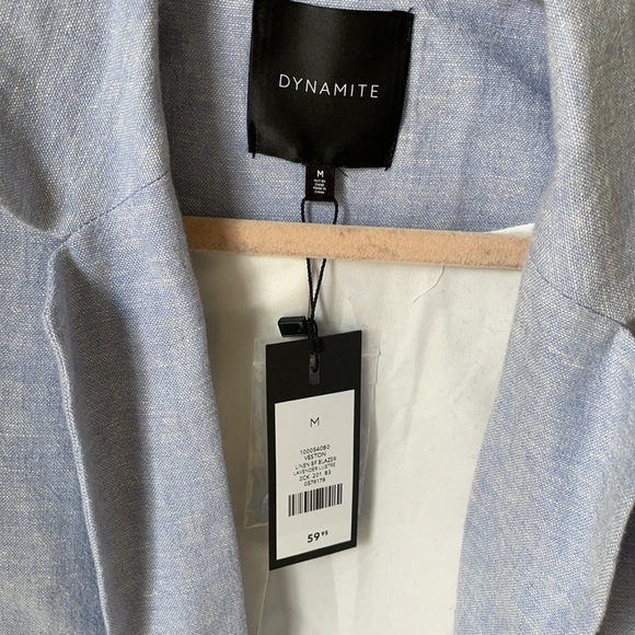 Light blue linen blazer - Picture 2 of 2